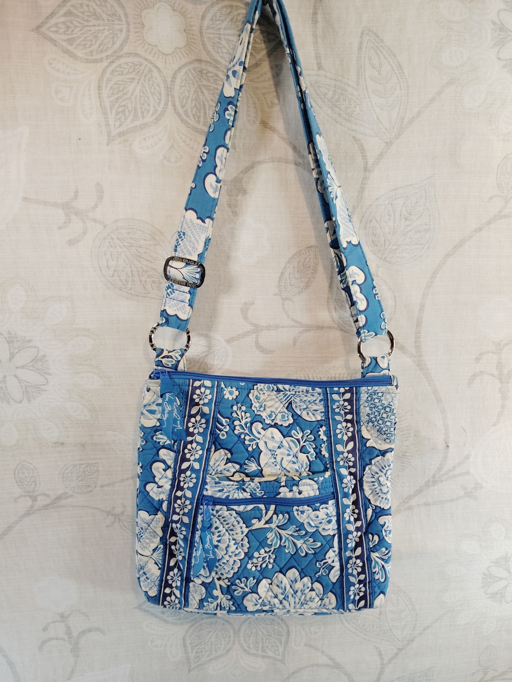 Vera Bradley Blue and White Quilted Crossbody Bag